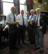 John, Gil, Kim, Norrie and  Ronnie having a drink after the parade