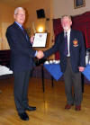 John Donaldson receiving his Presidents Comendation Certificate from AEA Scotland Chairman Frank Murray on 20 November 2011.
