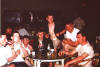 Len Pearson, Andy Mullen and Dave McCamley and others at the Watering Hole Radfan Camp Aden1965