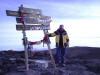 Mike Ellery at the summit of Mt Kilimanjaro 30 June 2005