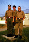 Kim Panton, Ian Davidson, Dick Barton at Wyke Regis Bridging Camp.